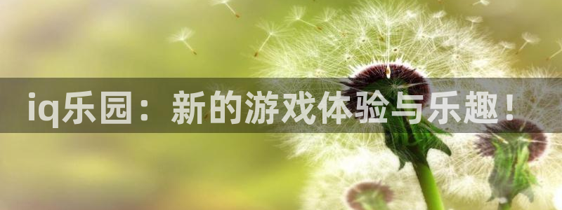 多彩娱乐注册开户：iq乐园：新的游戏体验与乐趣！